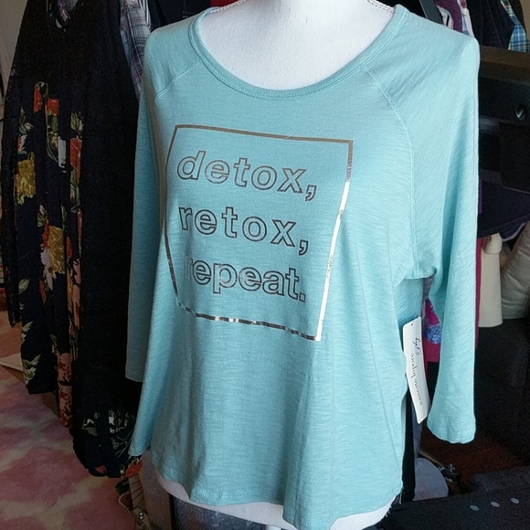 Nanette Lepore Play Knit Top Light Blue Size Small - Picture 9 of 9